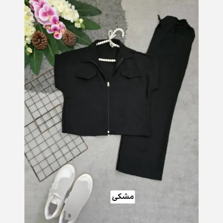 ست لباس زنانه بامبر و شلوار لنین نچرال فری سایز