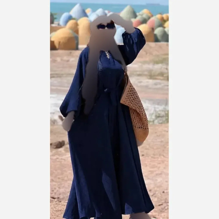 پیراهن زنانه لمیا جنس شانتون فری سایز 36 تا 46 رنگ کرم آبی روشن سبز روشن زیتونی