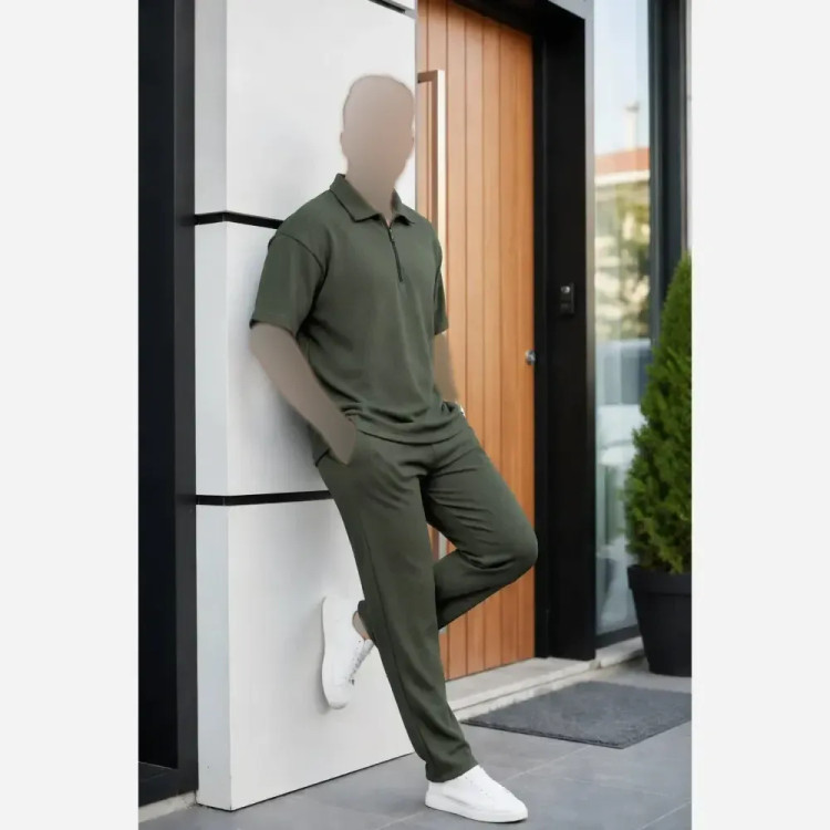 ست مردانه نیم زیپ بیسکویتی فری سایز