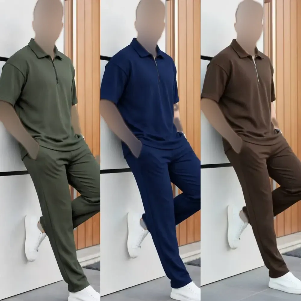 ست مردانه نیم زیپ بیسکویتی فری سایز