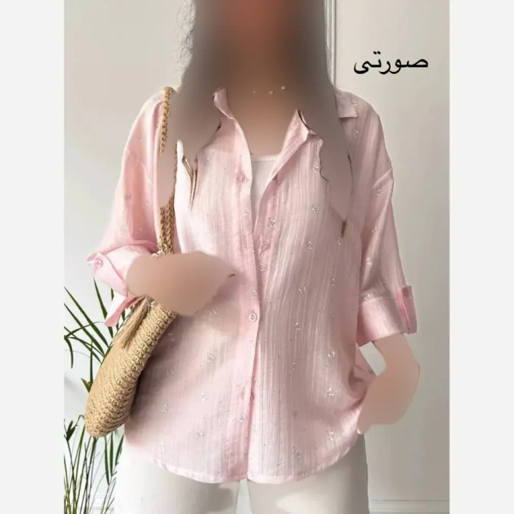 شومیز شیشه ای چنل زنانه فری سایز رنگی