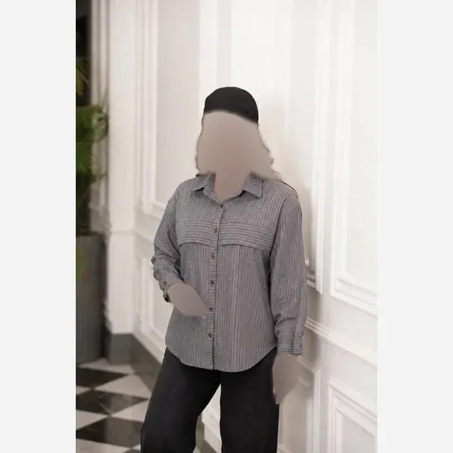 شومیز شایلی لینن ترک فری سایز زنانه