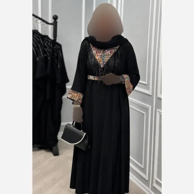 پیراهن مجلسی زنانه مهرسانا جنس ابروبادی درجه یک رنگ مشکی سایز فری 36 تا 46