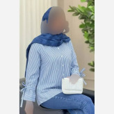 شومیز پاپیونی داکرون خنک تابستانی سایز 36 تا 48