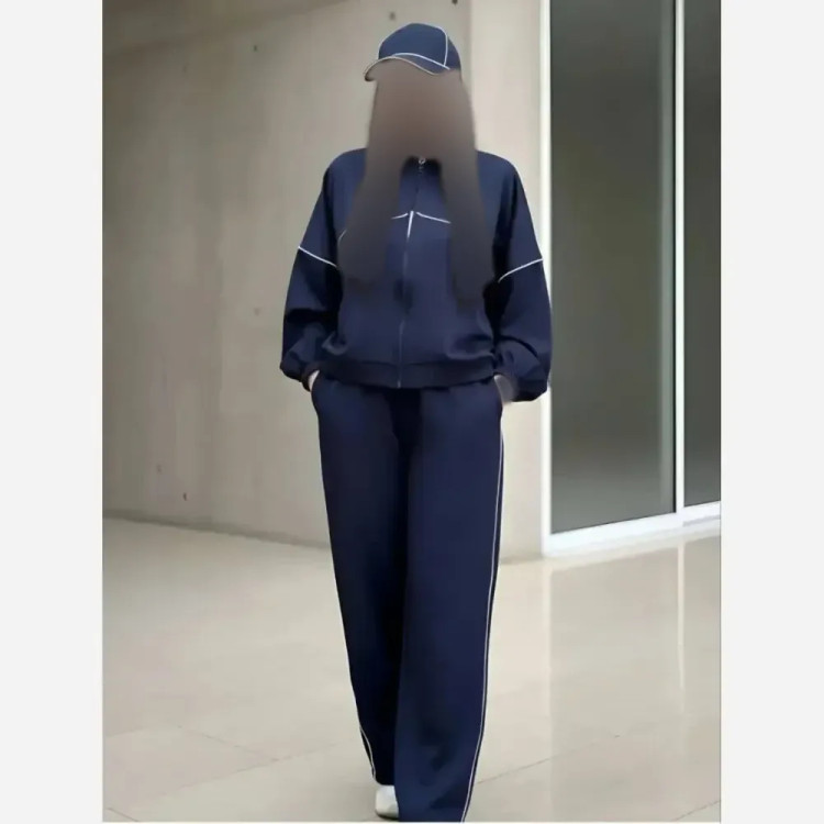 ست سویشرت و شلوار زنانه مدل مستانه جنس مازراتی رنگ مشکی و سورمه ای و شکلاتی سایز فری 36 تا 46