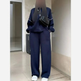 ست سویشرت و شلوار زنانه مدل مستانه جنس مازراتی رنگ مشکی و سورمه ای و شکلاتی سایز فری 36 تا 46