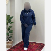ست سویشرت و شلوار زنانه مدل مستانه جنس مازراتی رنگ مشکی و سورمه ای و شکلاتی سایز فری 36 تا 46