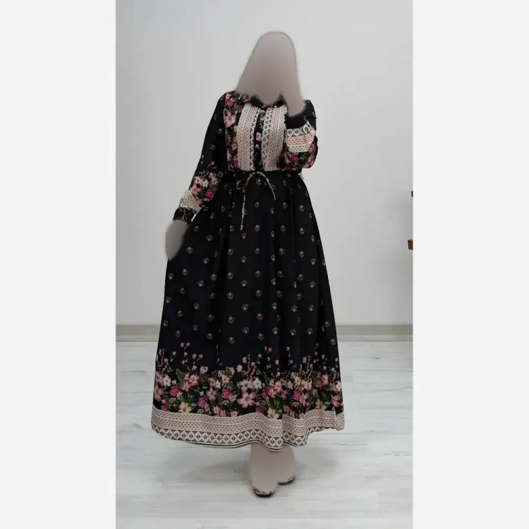 پیراهن ساحلی زنانه مدل لاله جنس فلور نخ سایز فری 38 تا 46