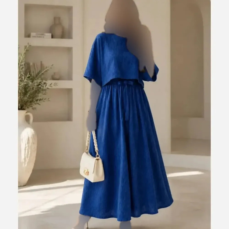ست سارافن و رویه زنانه مدل آویژه جنس لنین فری سایز