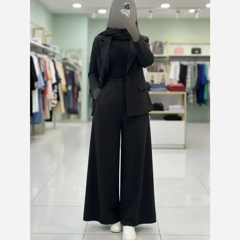 کت و شلوار زنانه مدل بهناز جنس پرشیادونخ فول بگ رنگ بندی متنوع سایز 38 تا 46