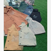 شومیز جیب نگین کتان جنس کتان اعلا وارداتی فری سایز 38 تا 46