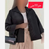 شومیز باکسی حصیری ژاکارد ابریشم فری سایز سبز و نسکافه ای