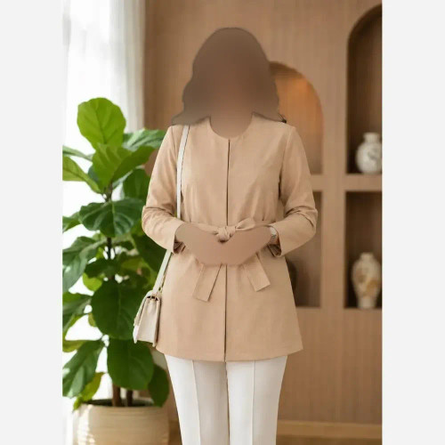 کت مازراتی کمربنددار لمه درجه یک فری سایز
