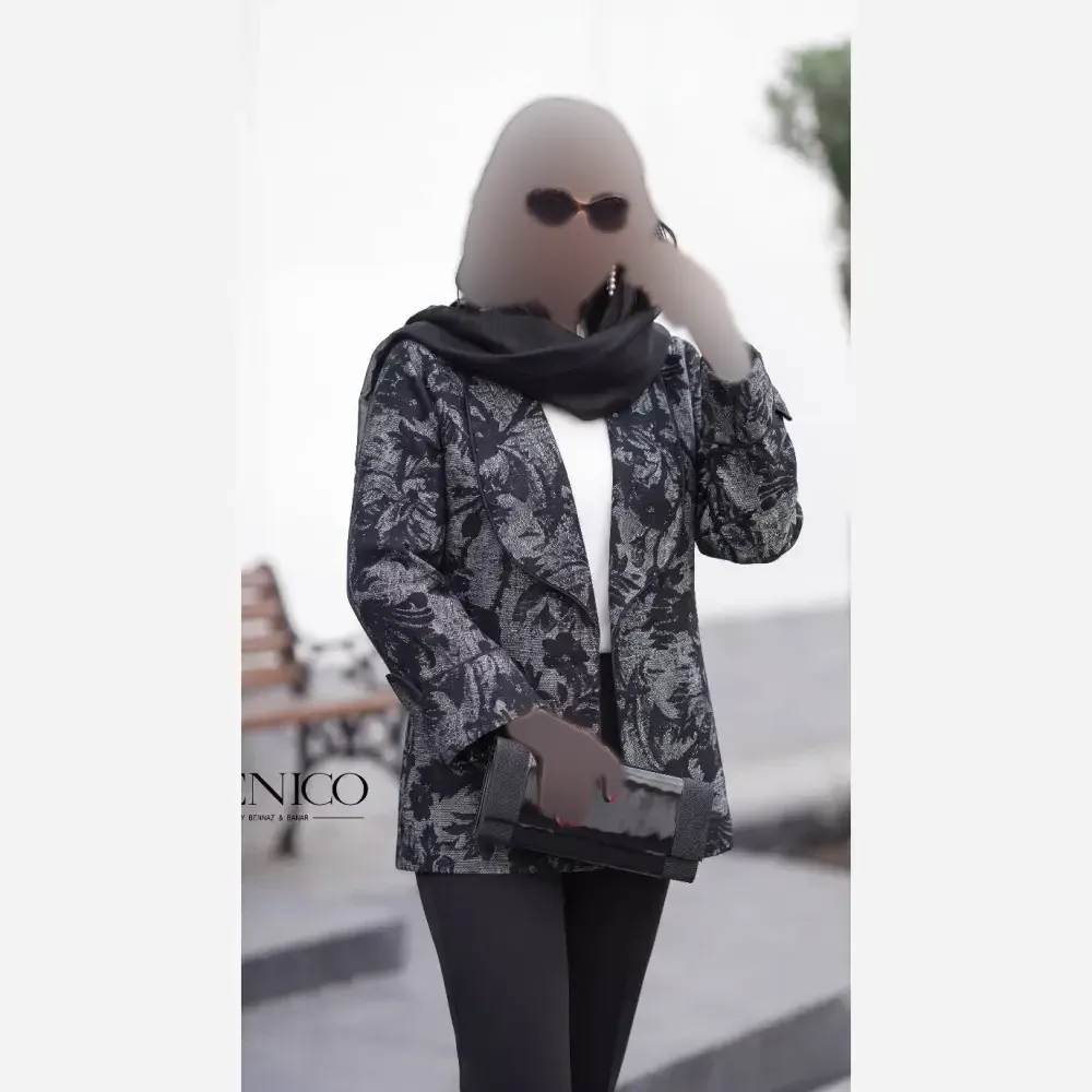 کت مجلسی زنانه مدل آنا جنس موهر درجه یک رنگ مشکی و قهوه ای سایز فری سایز