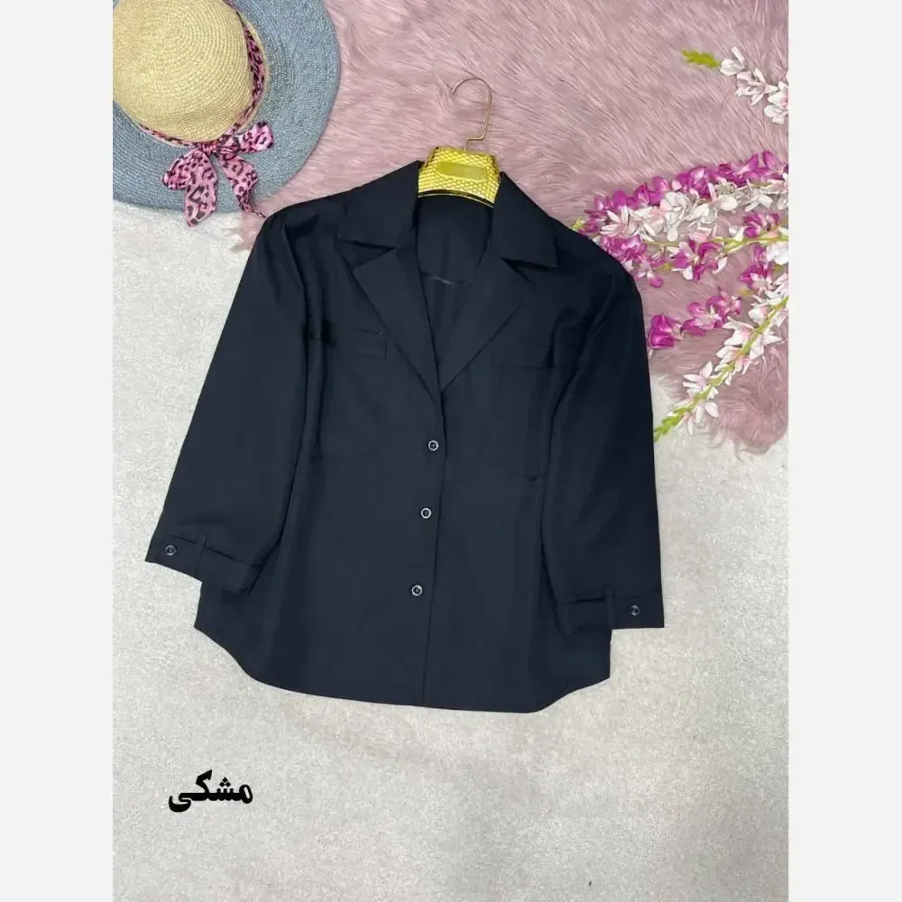 شومیز آستین فلشی پناه جنس پری ایرانی فری سایز جیب کاربردی