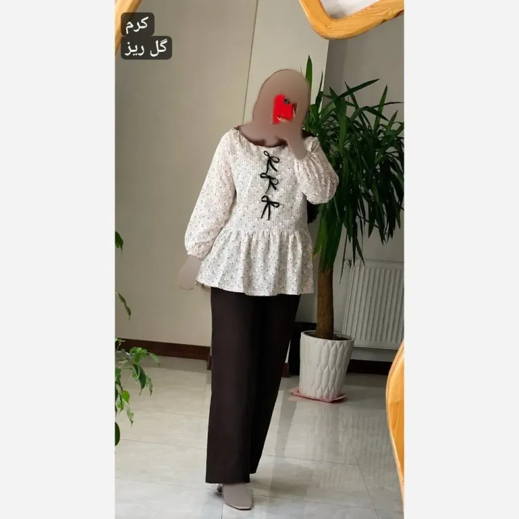 تونیک مانتویی لینن نخی کوک دوزی فریده سایز 36 تا 46