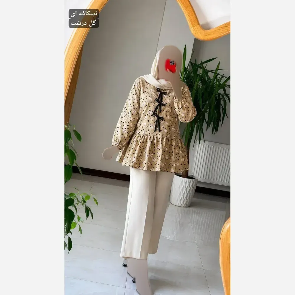 تونیک مانتویی لینن نخی کوک دوزی فریده سایز 36 تا 46