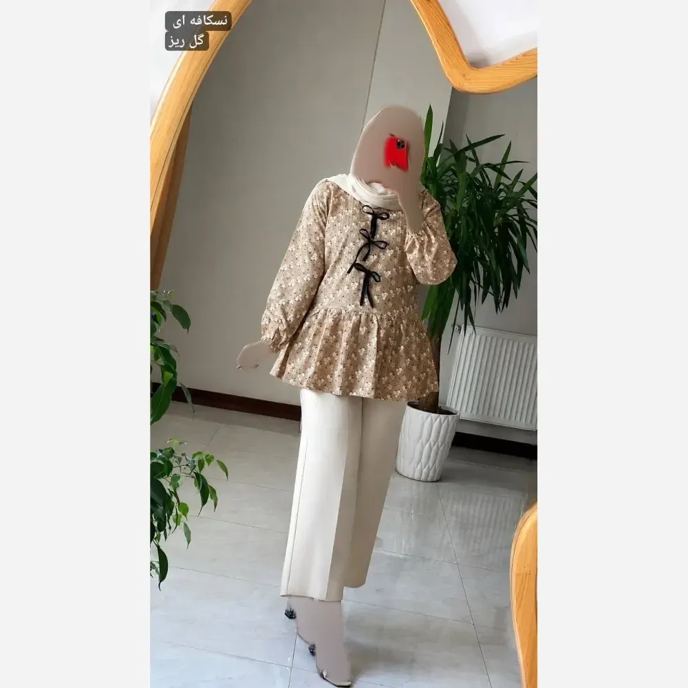 تونیک مانتویی لینن نخی کوک دوزی فریده سایز 36 تا 46