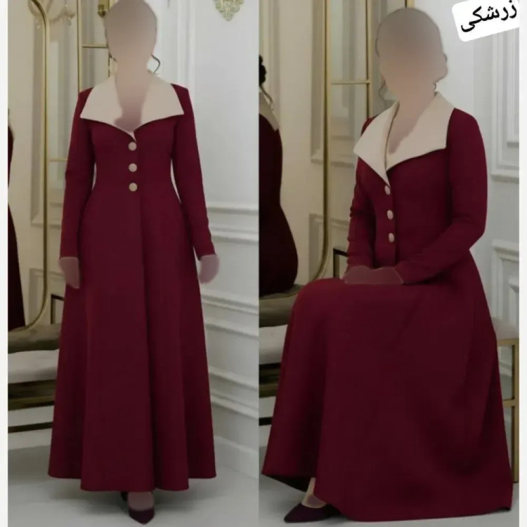 پیراهن بلند مازراتی آتنا فری سایز کمربنددار