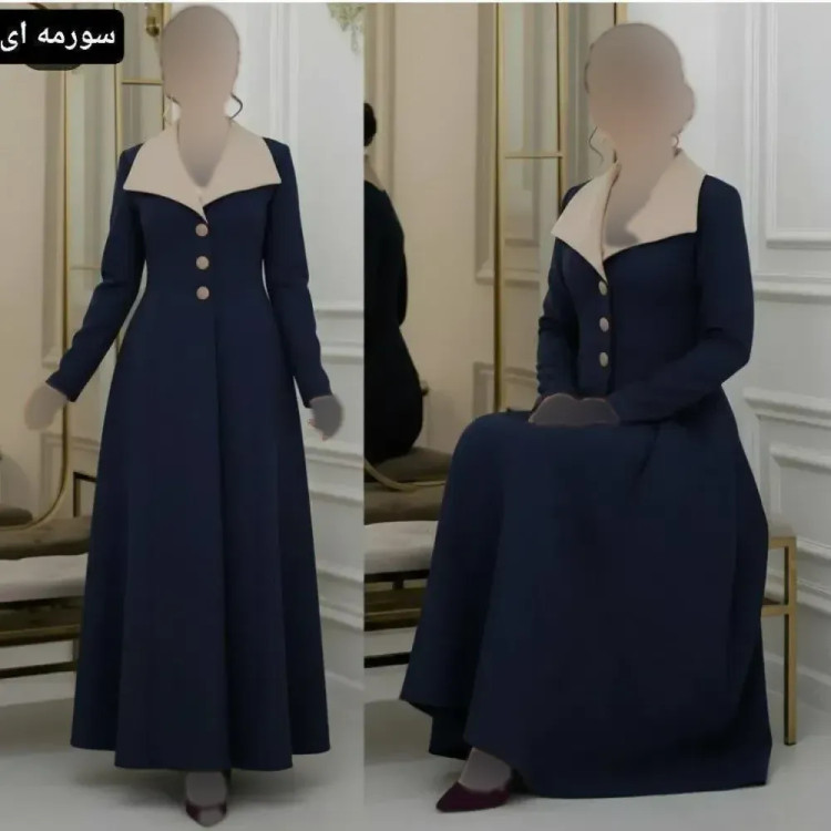 پیراهن بلند مازراتی آتنا فری سایز کمربنددار