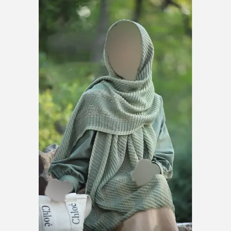 شال حصیری نخی زنانه ابعاد 75 در 175 رنگی