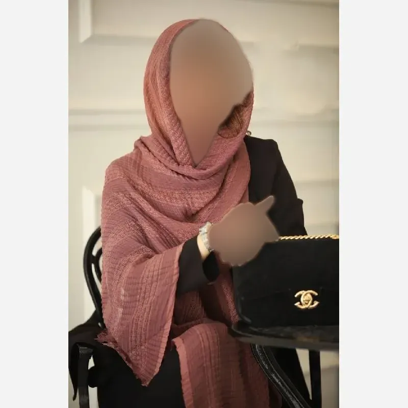 شال حصیری نخی زنانه ابعاد 75 در 175 رنگی