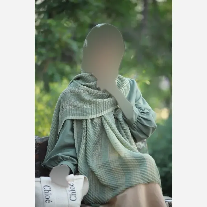 شال حصیری نخی زنانه ابعاد 75 در 175 رنگی