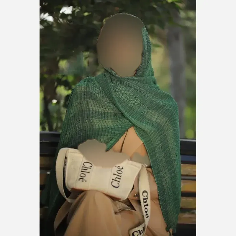 شال حصیری نخی زنانه ابعاد 75 در 175 رنگی