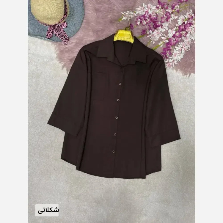شومیز تک جیب ترمه پری درجه یک فری سایز 38 تا 48