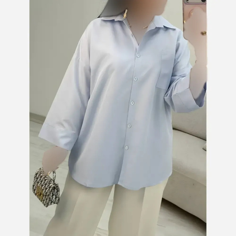 شومیز تک جیب ترمه پری درجه یک فری سایز 38 تا 48