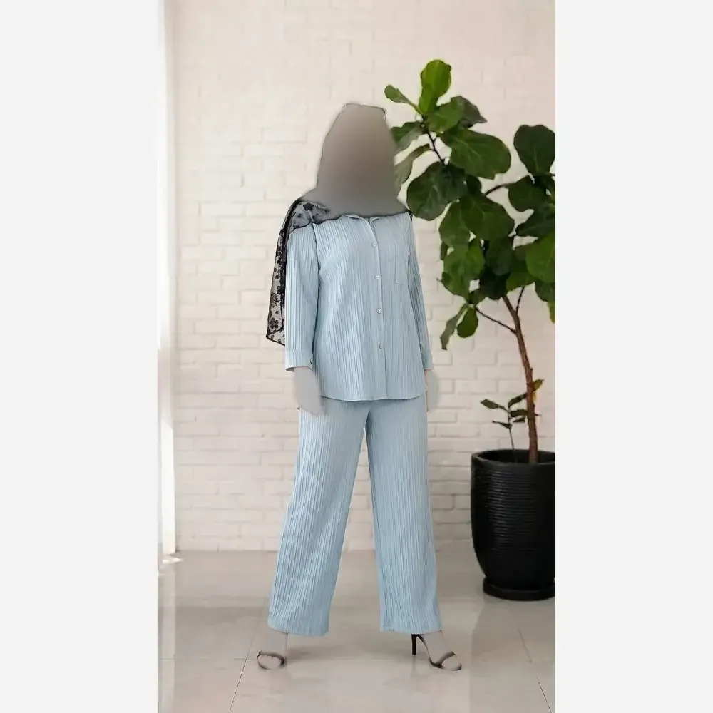 شومیز شلوار نیکا جنس آیوا درجه یک سایز 38 تا 48