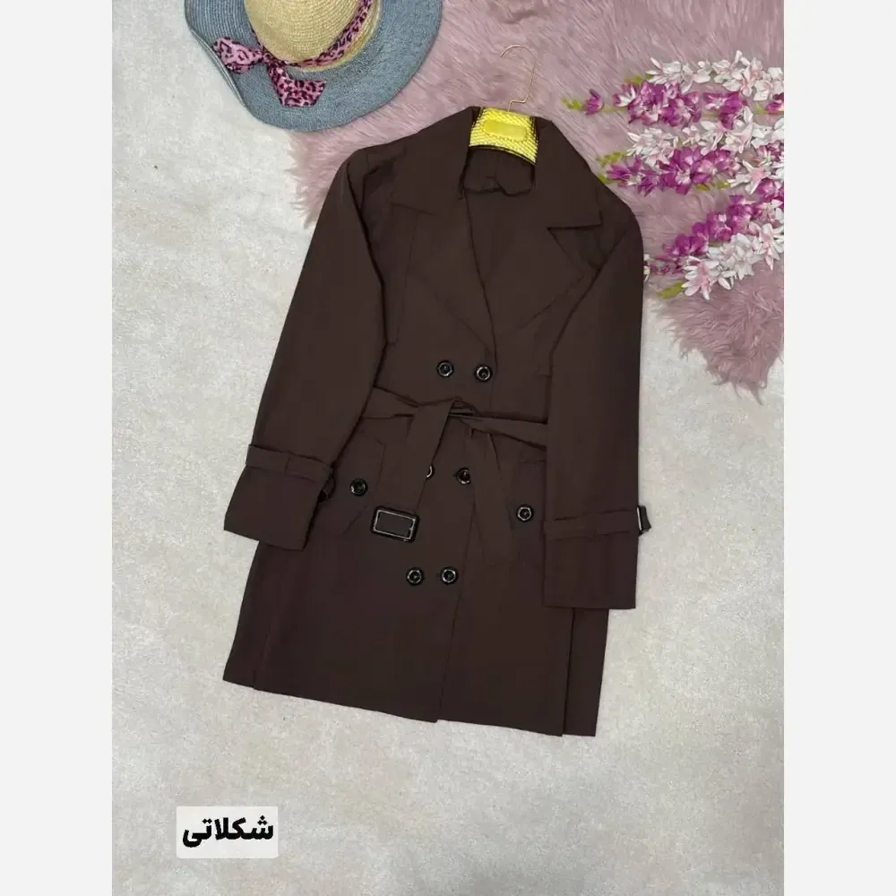 ترنچ کت زنانه مدل نفس جنس کتان پلاس رنگ بندی متنوع سایز فری سایز