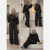 شلوار بگ کرسپو نگین دار سایز بزرگ فری سایز تا 50