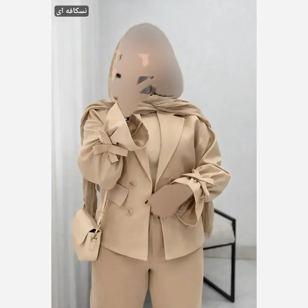 کت وانیک السا وارداتی اعلا فری سایز 36 تا 46 رنگ بندی یشمی صورتی نقرابی زرد کره ای قد 60 دور سینه 108 قد آستین 66 دور بازو 42 جلو باز دکمه نما