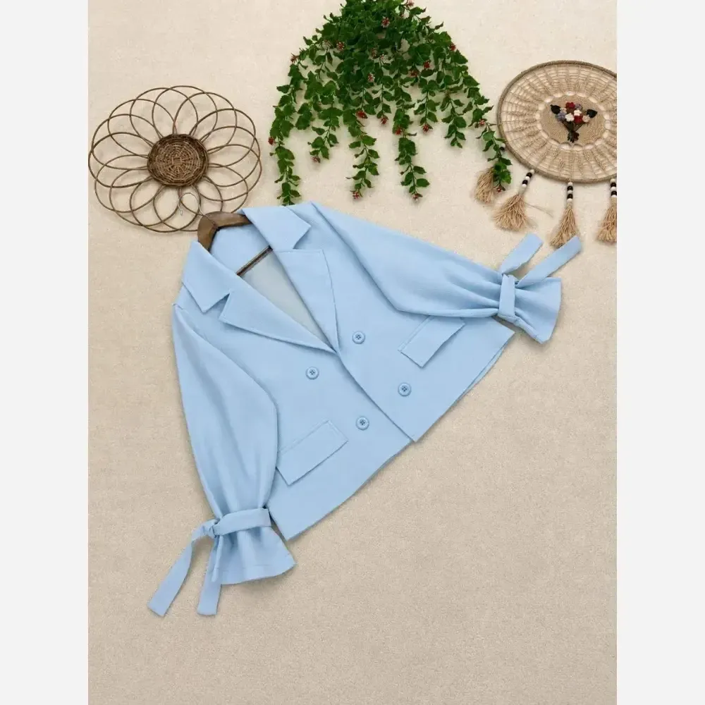 کت وانیک السا وارداتی اعلا فری سایز 36 تا 46 رنگ بندی یشمی صورتی نقرابی زرد کره ای قد 60 دور سینه 108 قد آستین 66 دور بازو 42 جلو باز دکمه نما