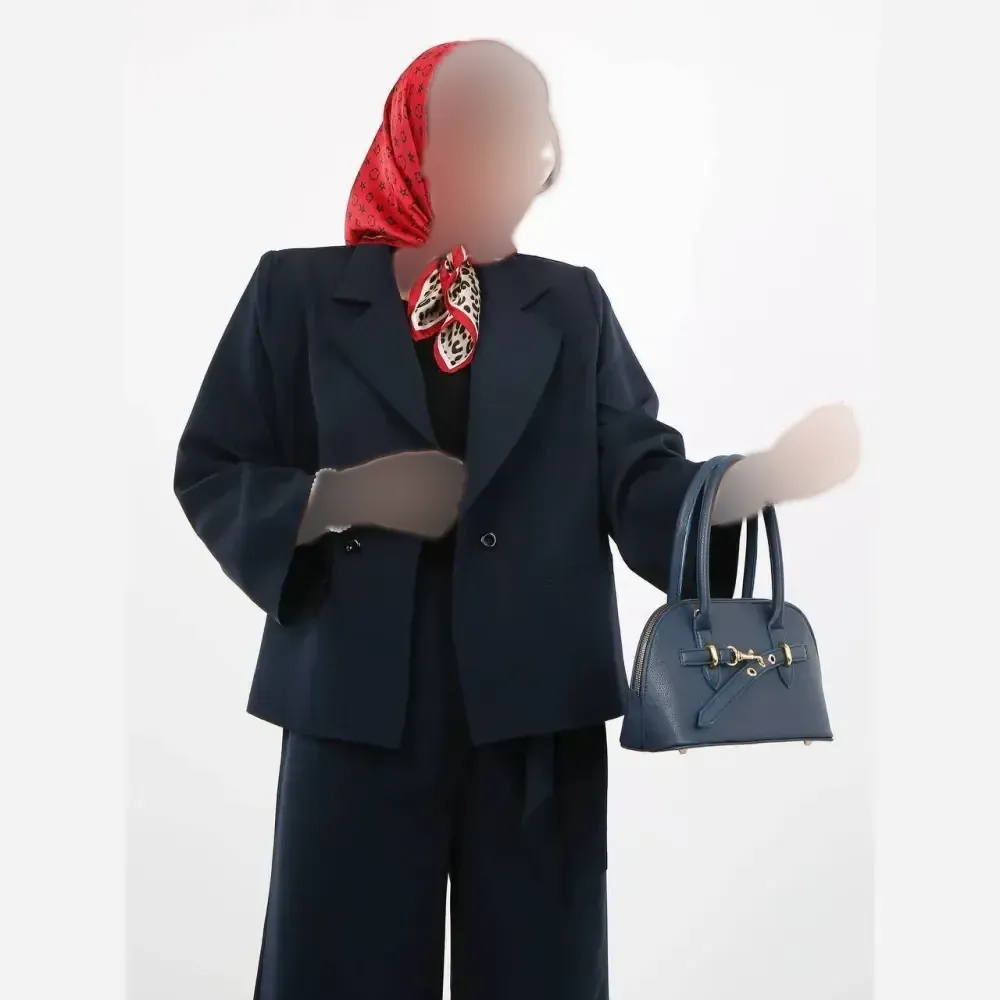 کت شلوار زنانه مدل باکسی جنس مازراتی اعلا فری سایز