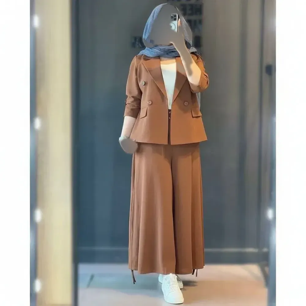 ست کت و شلوار زنانه جنس پرشیا مکانیک مدل رامونا