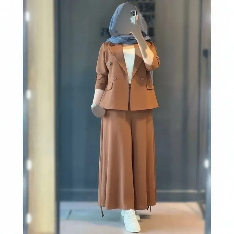 ست کت و شلوار زنانه جنس پرشیا مکانیک مدل رامونا