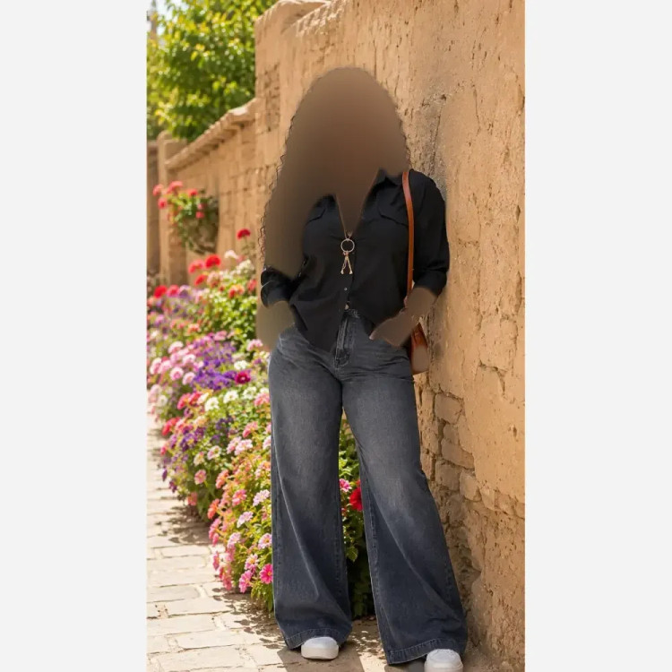 شومیز مانتویی مشکی پاییزه جنس داکرون درجه یک فری سایز
