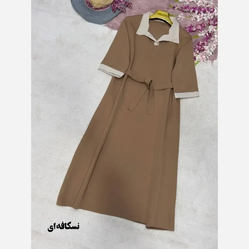پیراهن مازراتی مدل شایلی جیبدار فری سایز 38 تا 46