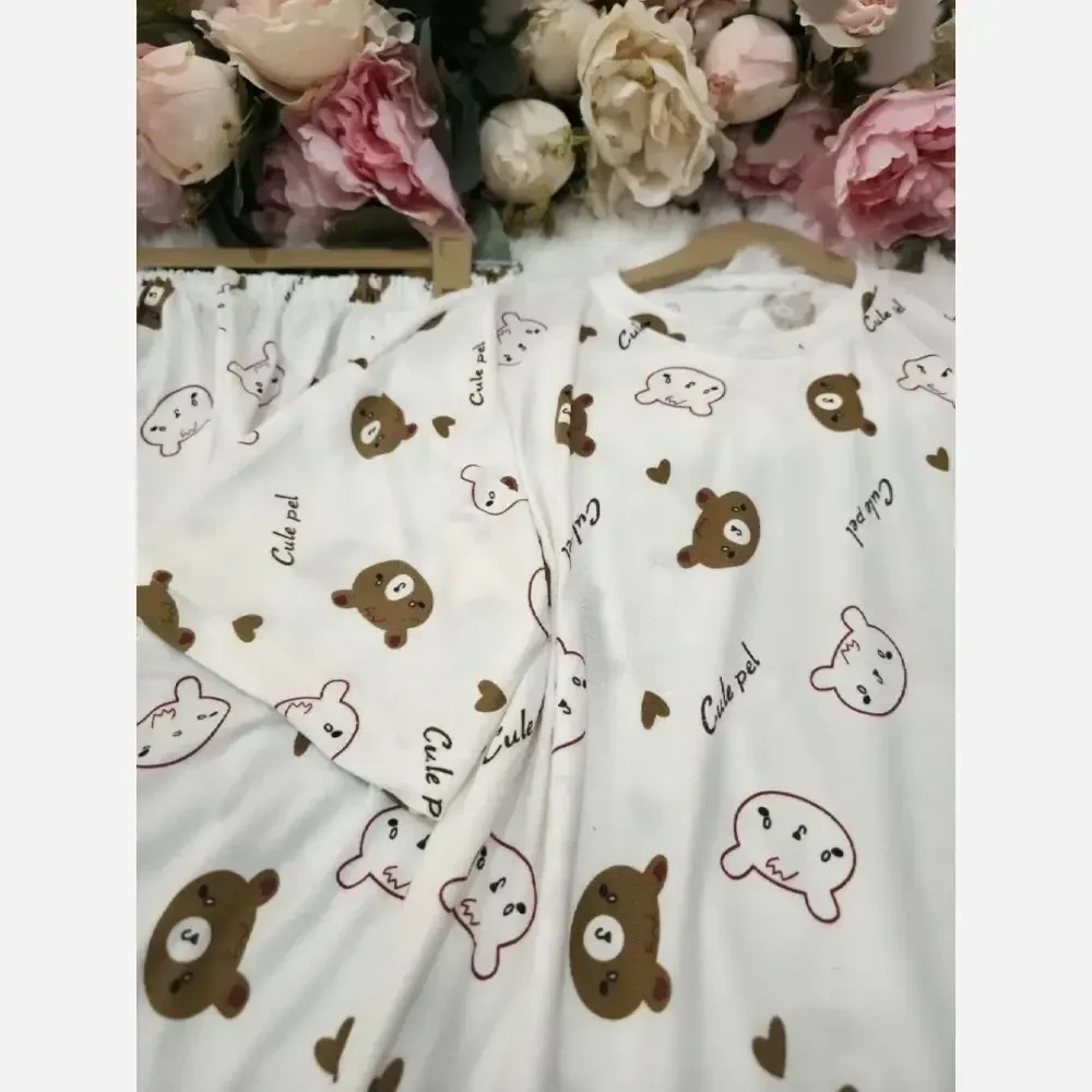 ست خانگی زنانه جنس گیاهی درجه یک سایز فری سایز