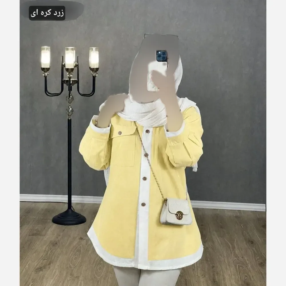 مانتو ترکیبی زنانه جنس کتان لنین تچرال فری سایز