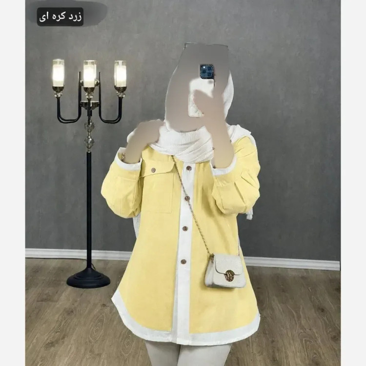 مانتو ترکیبی زنانه جنس کتان لنین تچرال فری سایز