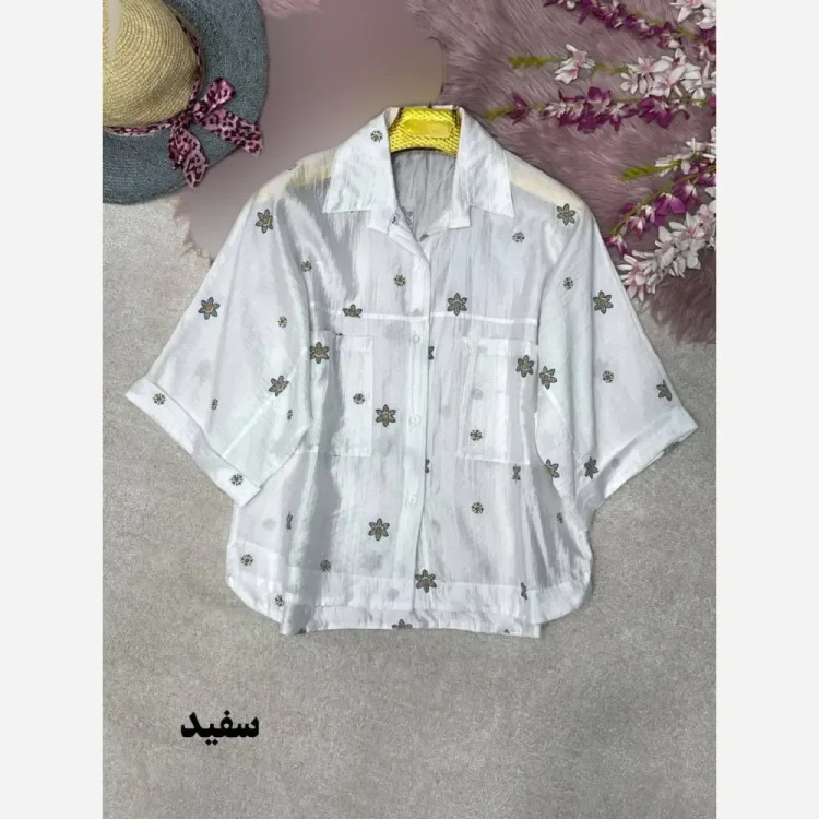 شومیز لارا جنس پری شیشه ای درجه یک فری سایز
