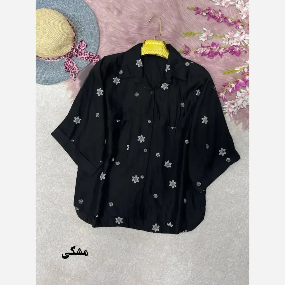 شومیز لارا جنس پری شیشه ای درجه یک فری سایز