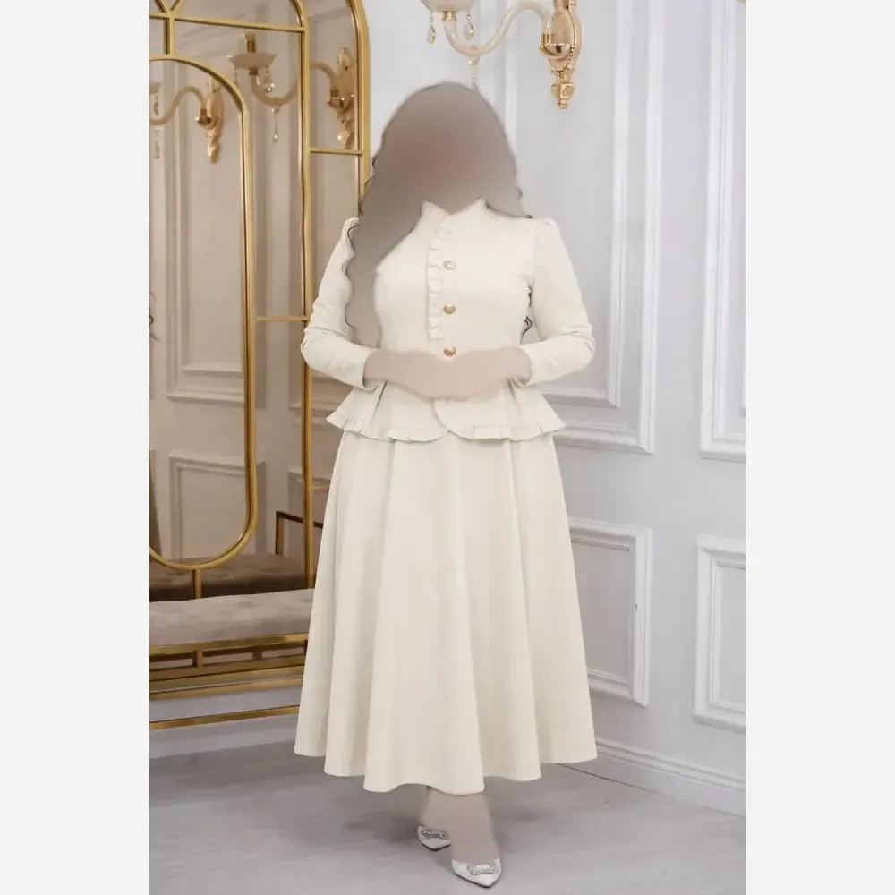 ست کت دامن مازراتی زنانه طرح عروسک سایز بزرگ فری سایز تا 48