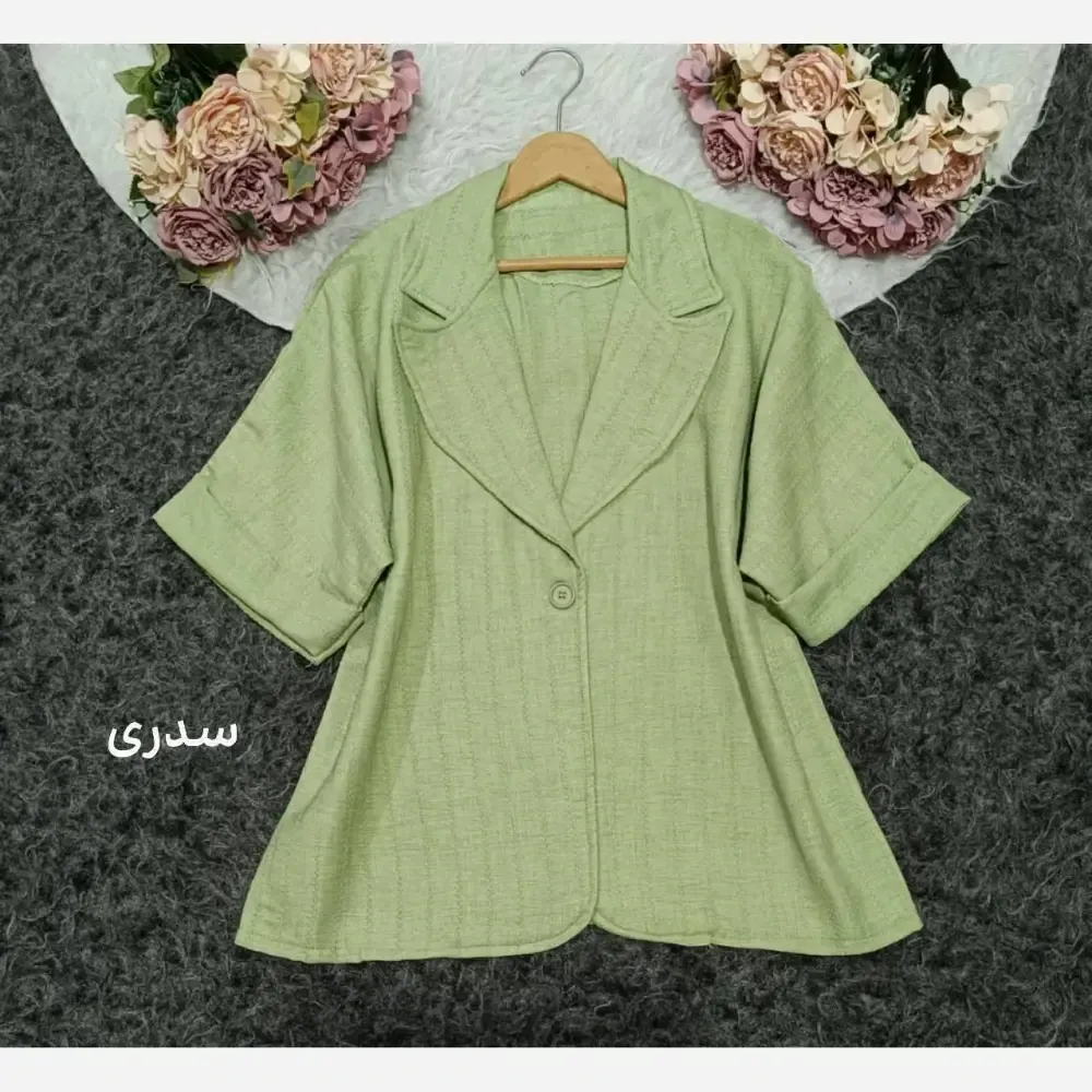 کت اسپرت زنانه کوک دوزی رنگ سدری فری سایز
