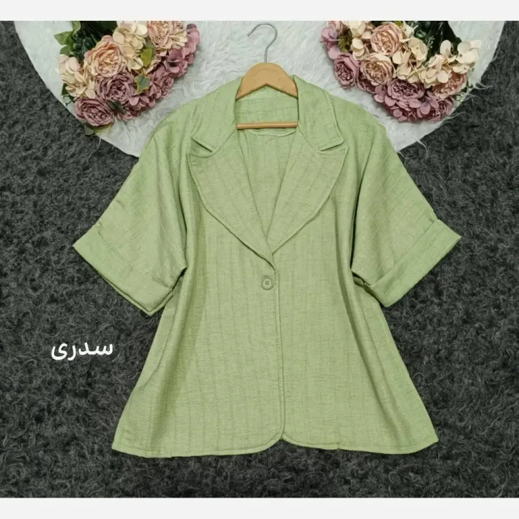 کت اسپرت زنانه کوک دوزی رنگ سدری فری سایز