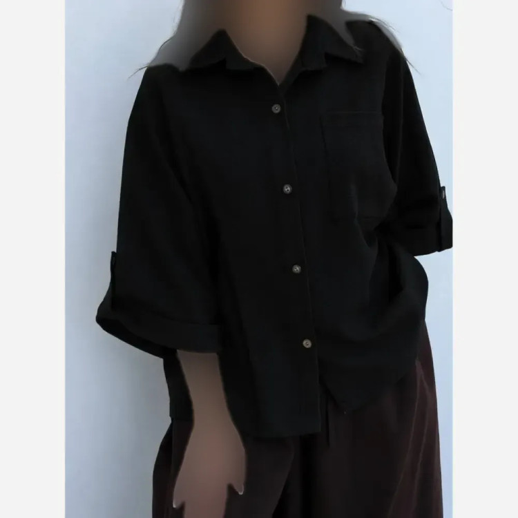 شومیز باکسی لینن درجه یک زنانه سایز فری تا 48