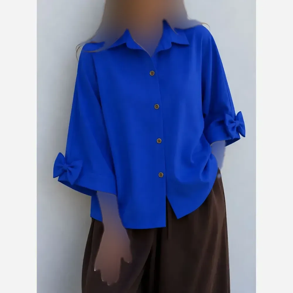 شومیز باکسی داکرون زنانه رنگ مشکی و سدری فری سایز تا 48